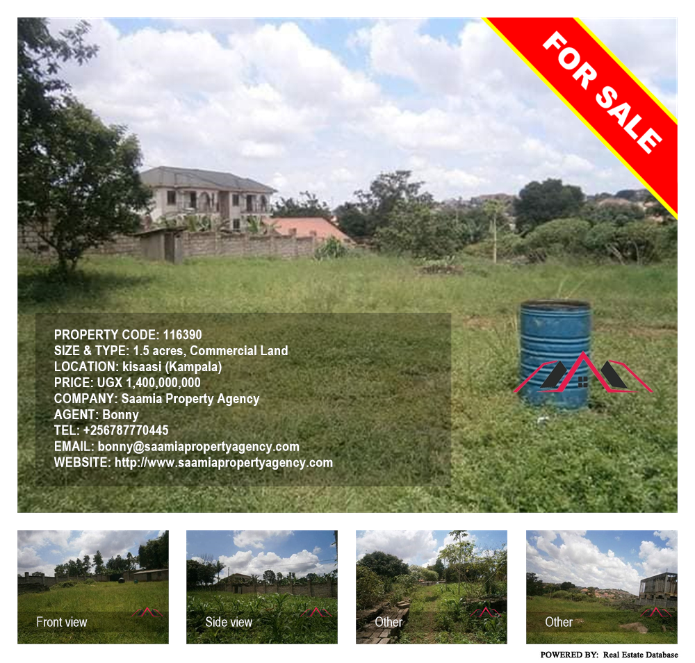 Commercial Land  for sale in Kisaasi Kampala Uganda, code: 116390