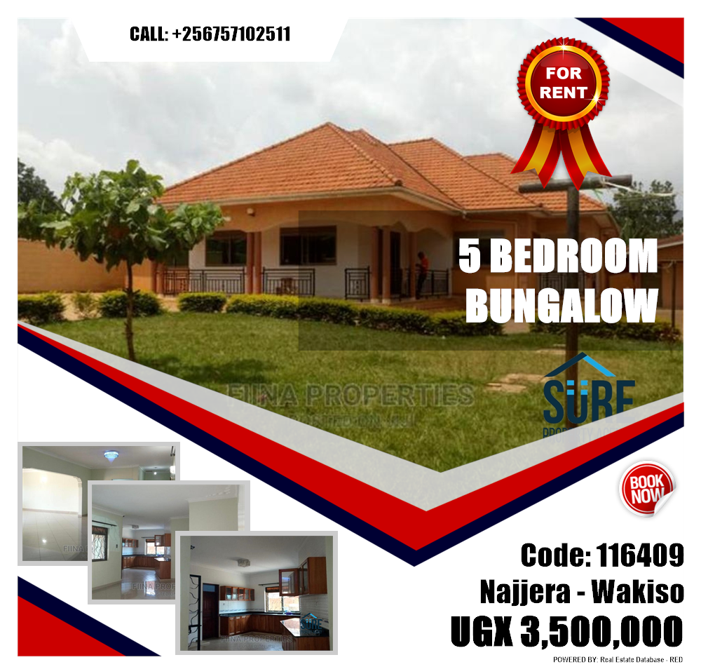 5 bedroom Bungalow  for rent in Najjera Wakiso Uganda, code: 116409