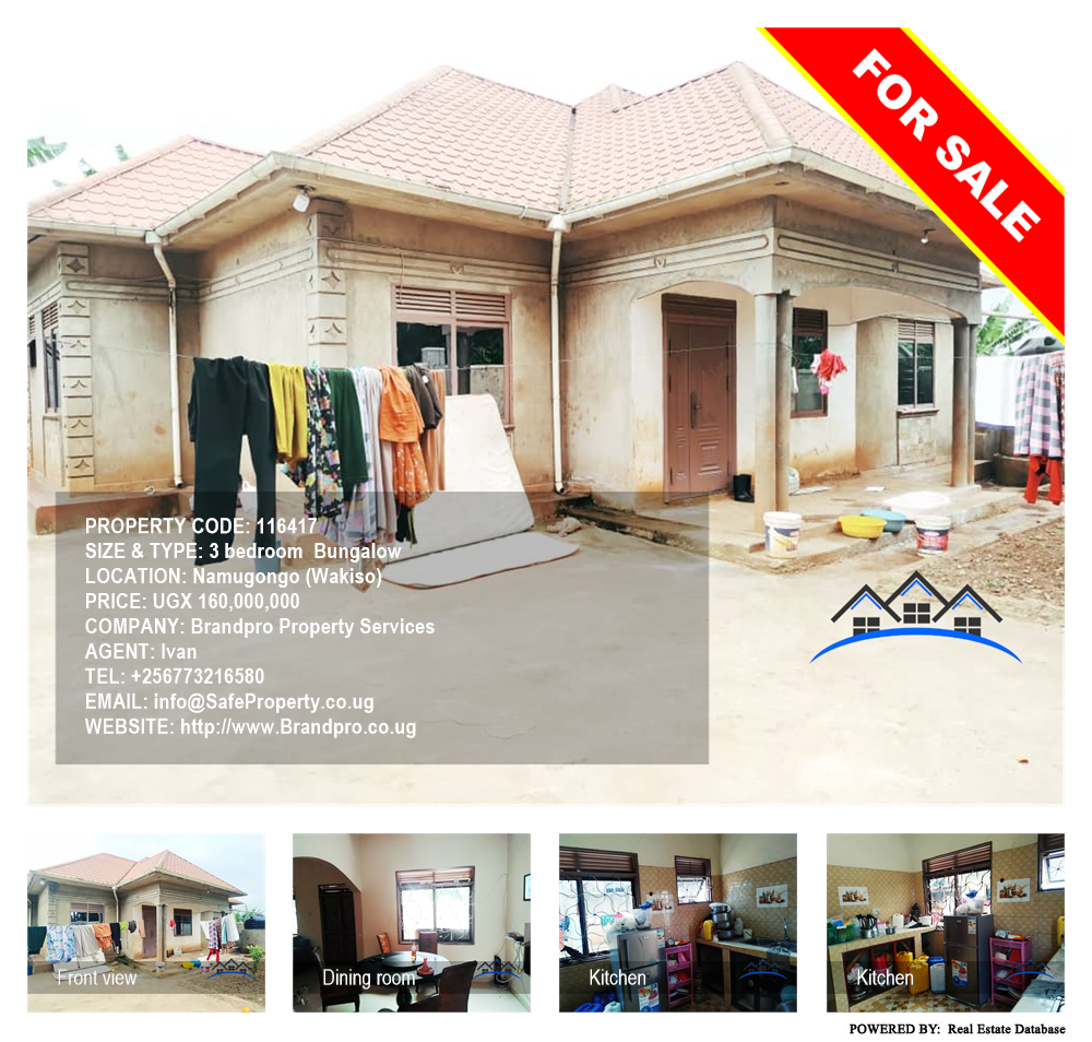 3 bedroom Bungalow  for sale in Namugongo Wakiso Uganda, code: 116417