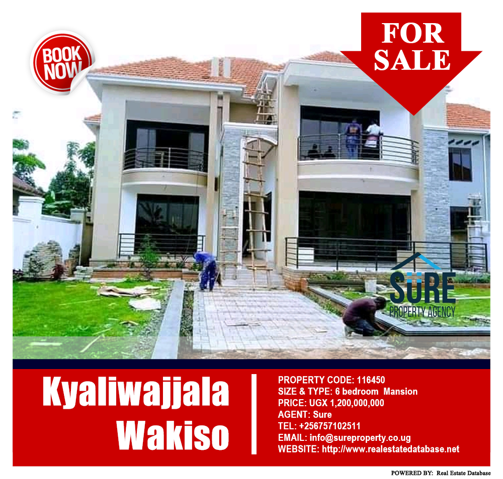 6 bedroom Mansion  for sale in Kyaliwajjala Wakiso Uganda, code: 116450