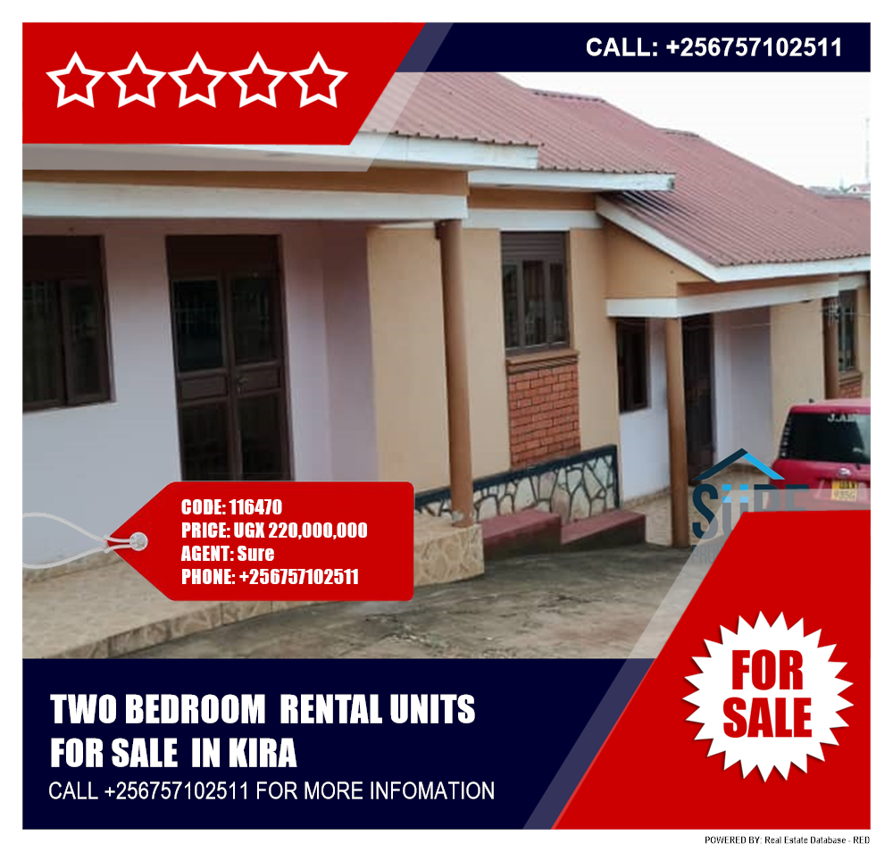 2 bedroom Rental units  for sale in Kira Wakiso Uganda, code: 116470