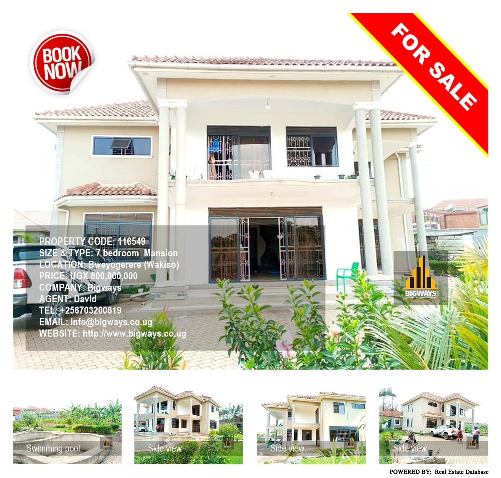 7 bedroom Mansion  for sale in Bweyogerere Wakiso Uganda, code: 116549