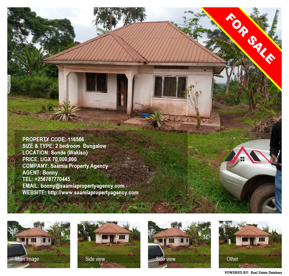 2 bedroom Bungalow  for sale in Sonde Wakiso Uganda, code: 116566