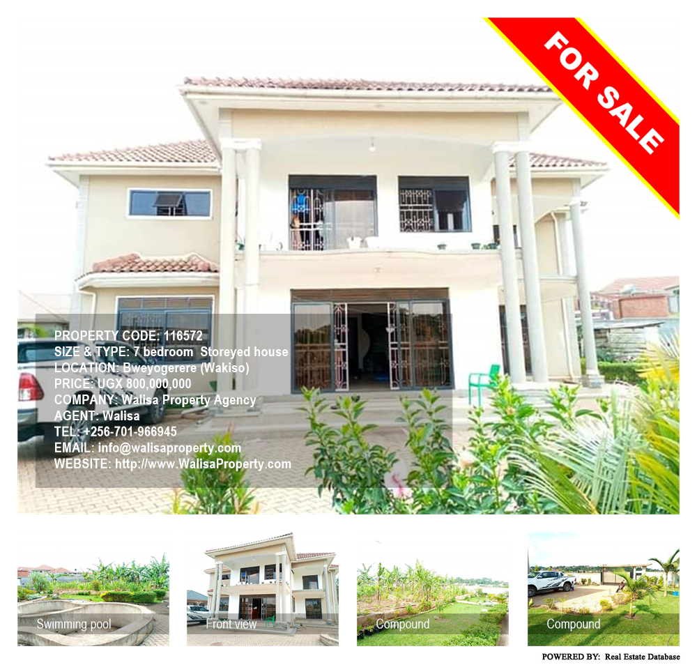 7 bedroom Storeyed house  for sale in Bweyogerere Wakiso Uganda, code: 116572