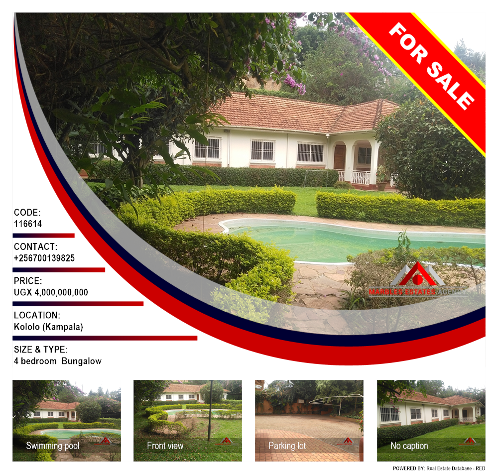 4 bedroom Bungalow  for sale in Kololo Kampala Uganda, code: 116614