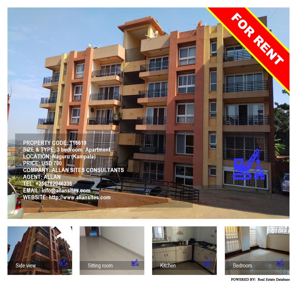 3 bedroom Apartment  for rent in Naguru Kampala Uganda, code: 116619