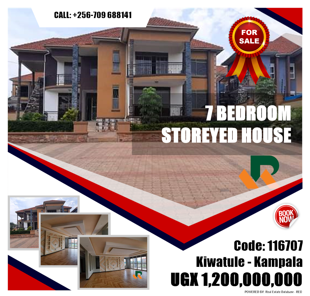 7 bedroom Storeyed house  for sale in Kiwaatule Kampala Uganda, code: 116707