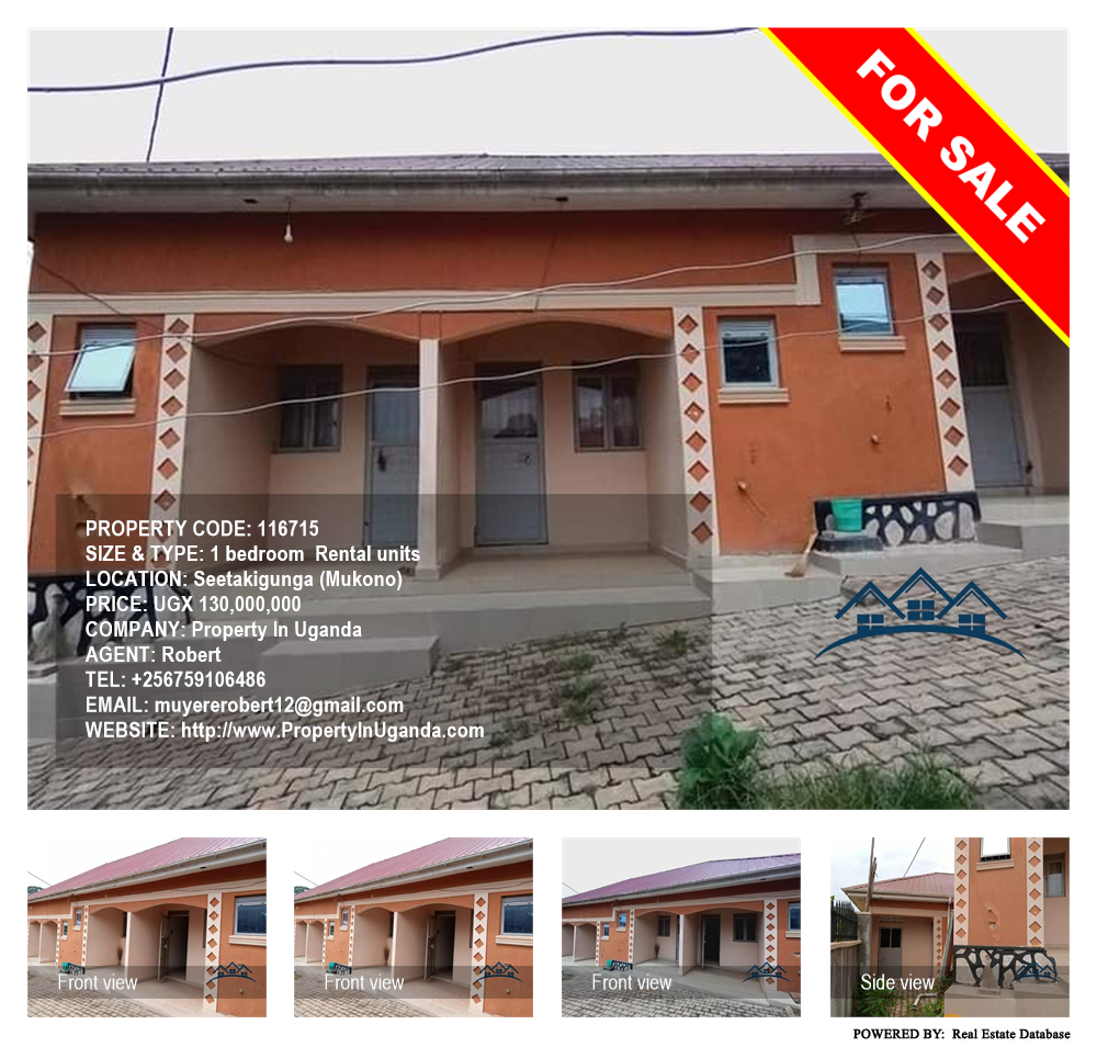 1 bedroom Rental units  for sale in Seeta Mukono Uganda, code: 116715
