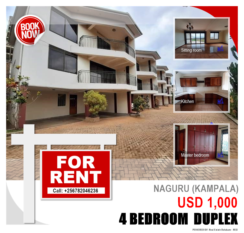 4 bedroom Duplex  for rent in Naguru Kampala Uganda, code: 116721