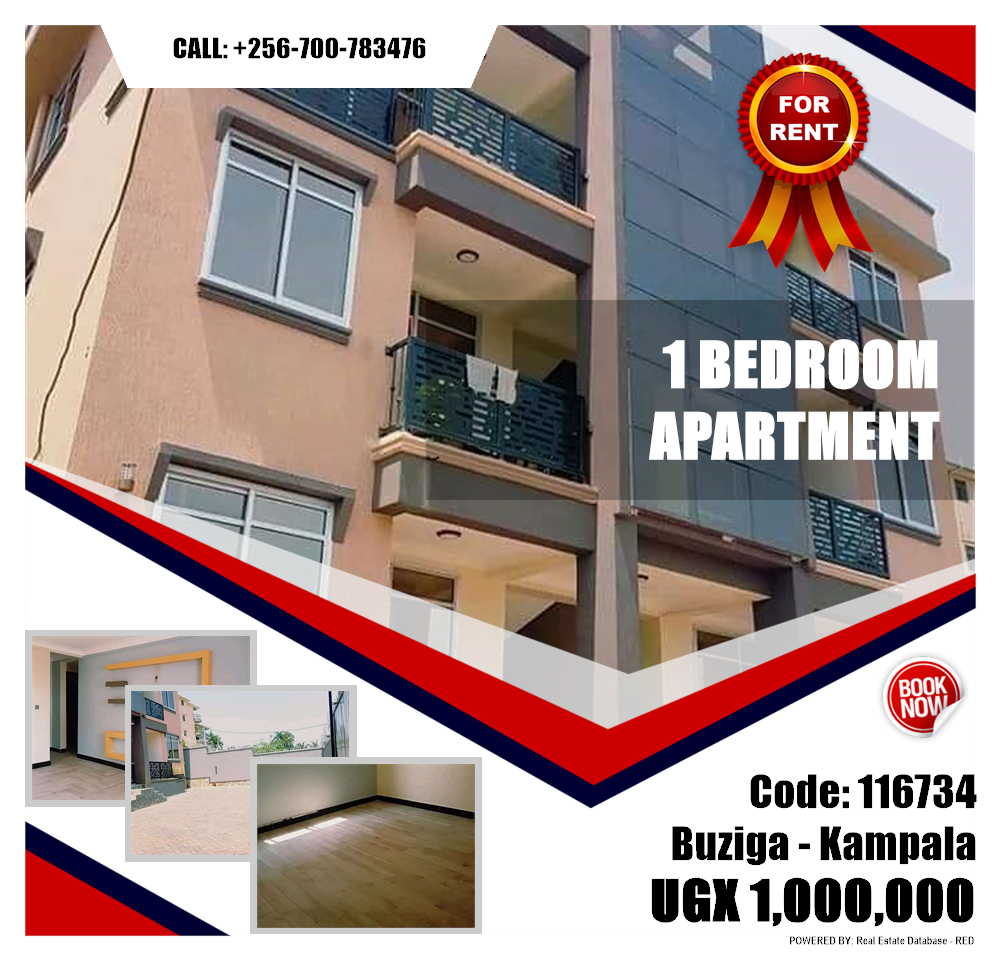 1 bedroom Apartment  for rent in Buziga Kampala Uganda, code: 116734