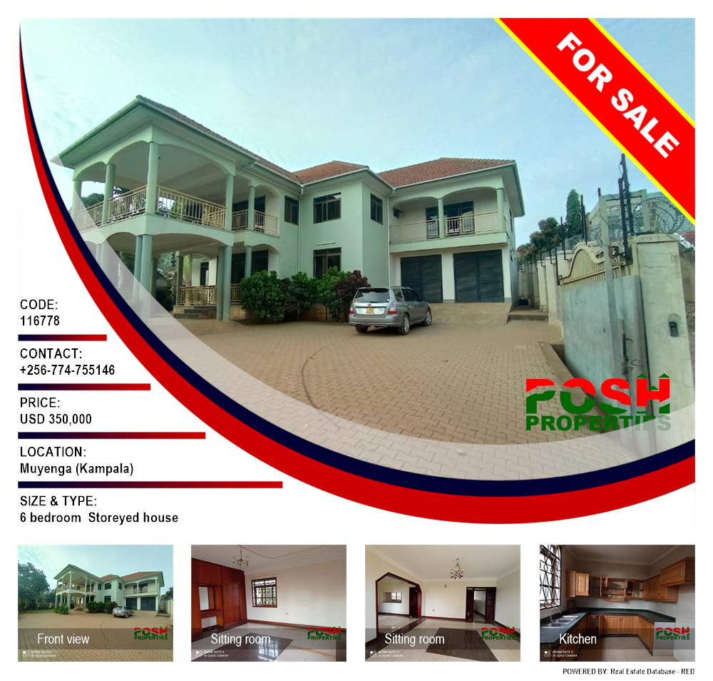 6 bedroom Storeyed house  for sale in Muyenga Kampala Uganda, code: 116778