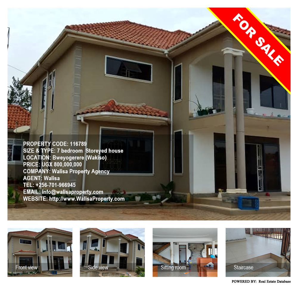 7 bedroom Storeyed house  for sale in Bweyogerere Wakiso Uganda, code: 116789