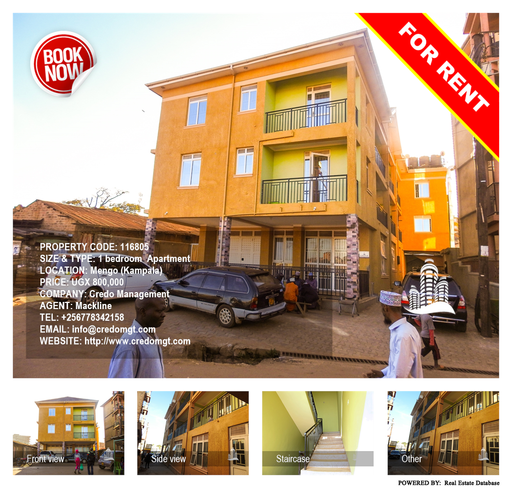 1 bedroom Apartment  for rent in Mengo Kampala Uganda, code: 116805
