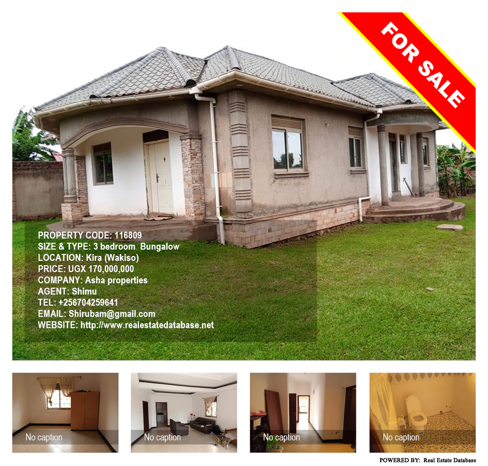 3 bedroom Bungalow  for sale in Kira Wakiso Uganda, code: 116809