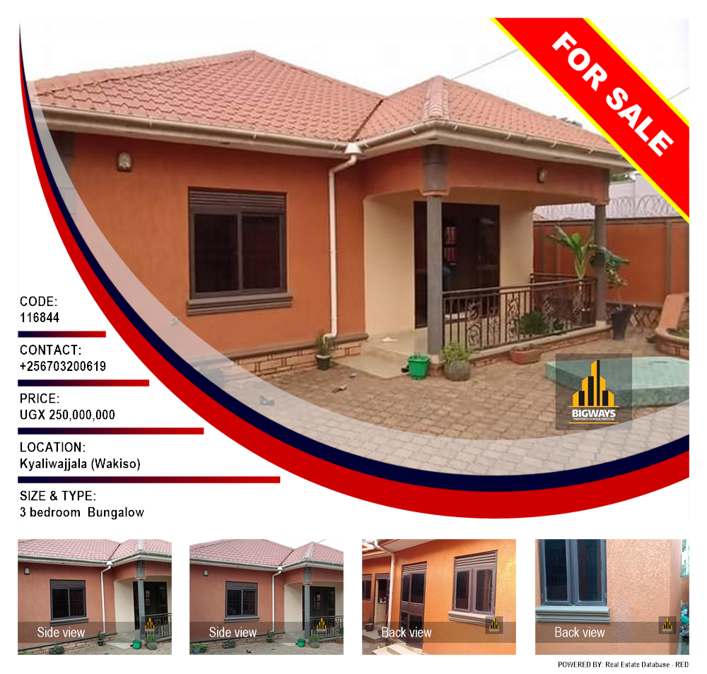 3 bedroom Bungalow  for sale in Kyaliwajjala Wakiso Uganda, code: 116844