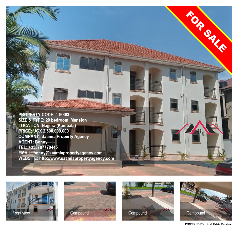 20 bedroom Mansion  for sale in Najjera Kampala Uganda, code: 116863