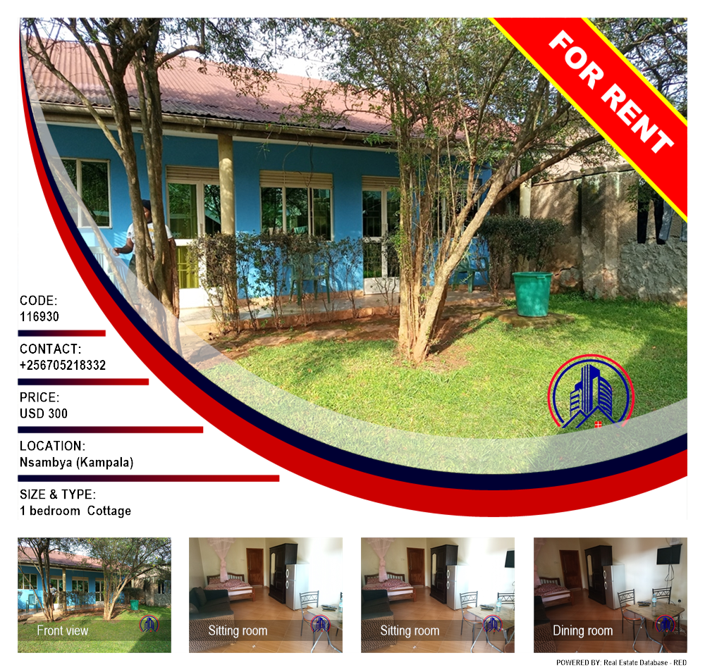 1 bedroom Cottage  for rent in Nsambya Kampala Uganda, code: 116930
