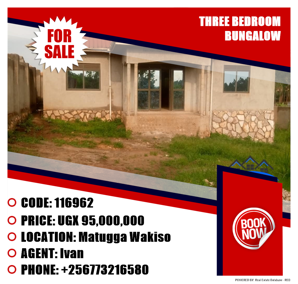 3 bedroom Bungalow  for sale in Matugga Wakiso Uganda, code: 116962