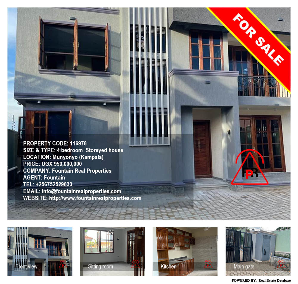 4 bedroom Storeyed house  for sale in Munyonyo Kampala Uganda, code: 116976