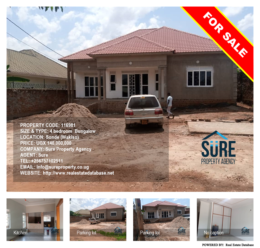 4 bedroom Bungalow  for sale in Sonde Wakiso Uganda, code: 116981