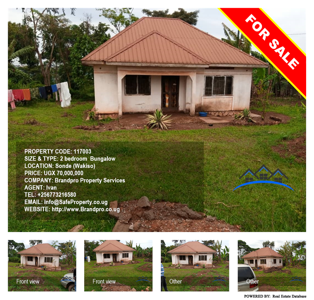 2 bedroom Bungalow  for sale in Sonde Wakiso Uganda, code: 117003