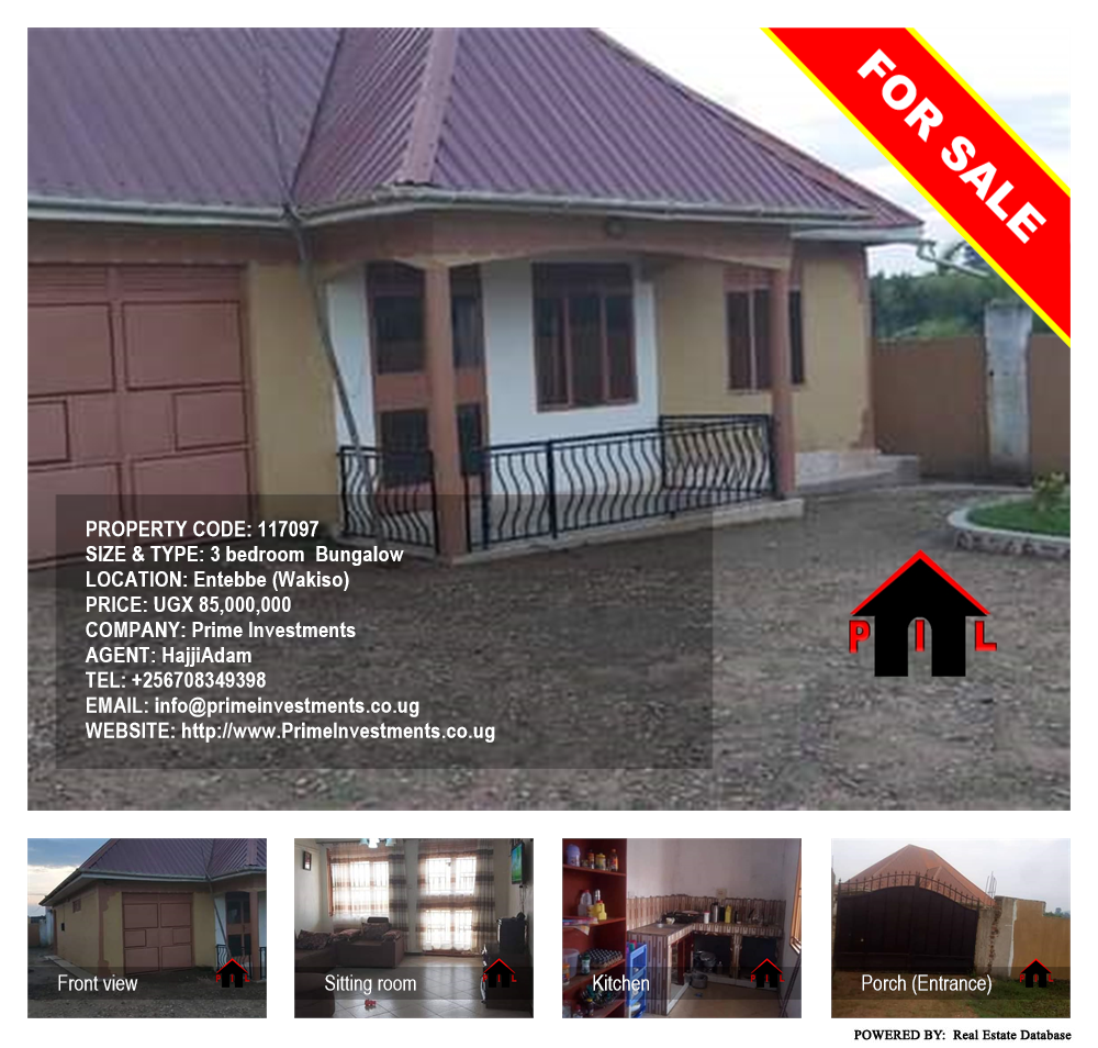 3 bedroom Bungalow  for sale in Entebbe Wakiso Uganda, code: 117097