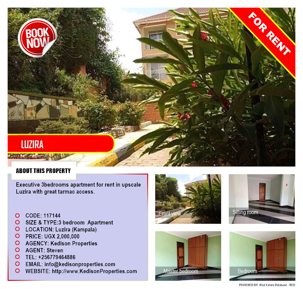 3 bedroom Apartment  for rent in Luzira Kampala Uganda, code: 117144