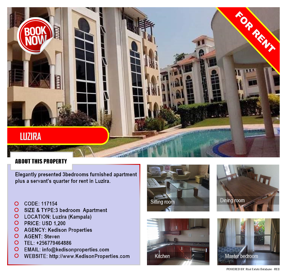 3 bedroom Apartment  for rent in Luzira Kampala Uganda, code: 117154