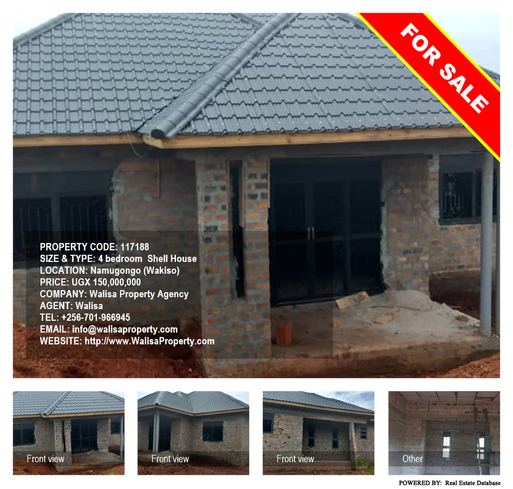 4 bedroom Shell House  for sale in Namugongo Wakiso Uganda, code: 117188