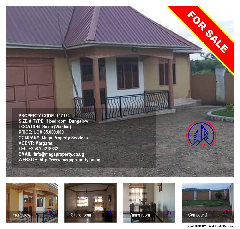 3 bedroom Bungalow  for sale in Ssisa Wakiso Uganda, code: 117194