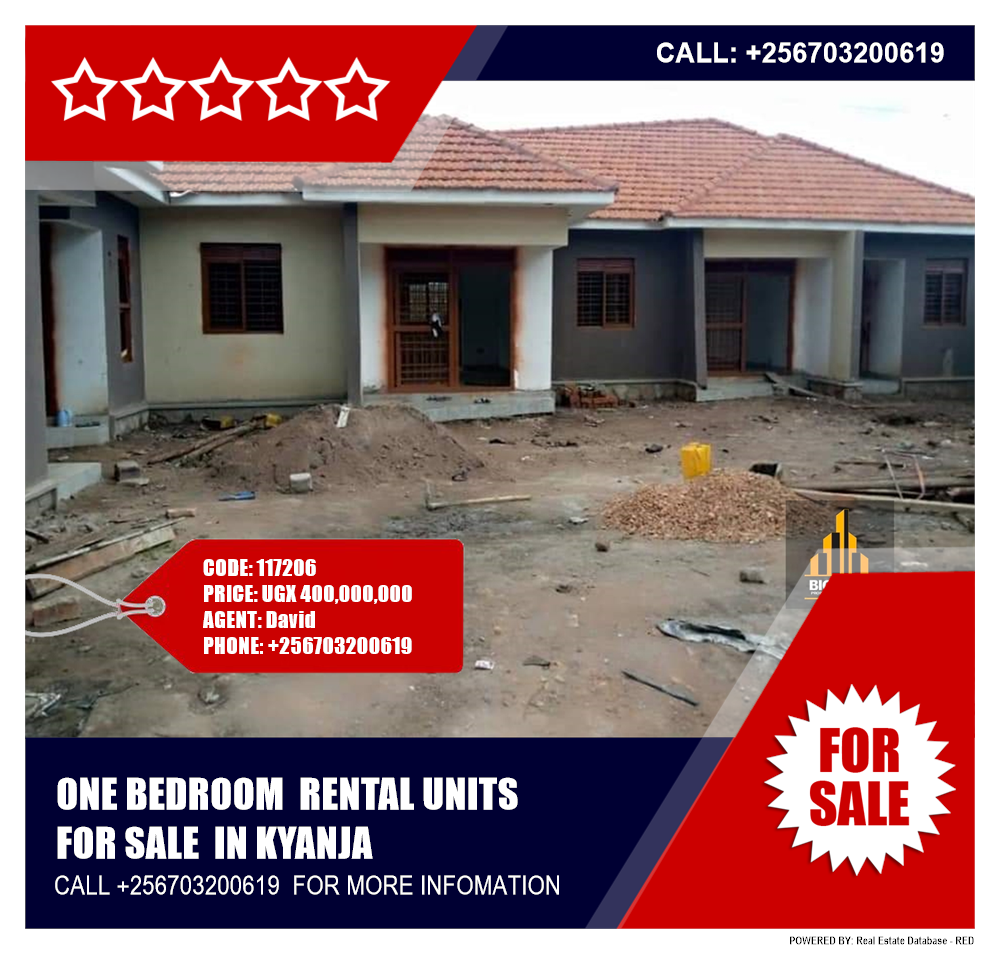 1 bedroom Rental units  for sale in Kyanja Wakiso Uganda, code: 117206