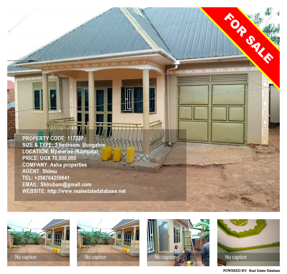 3 bedroom Bungalow  for sale in Mpererwe Kampala Uganda, code: 117227