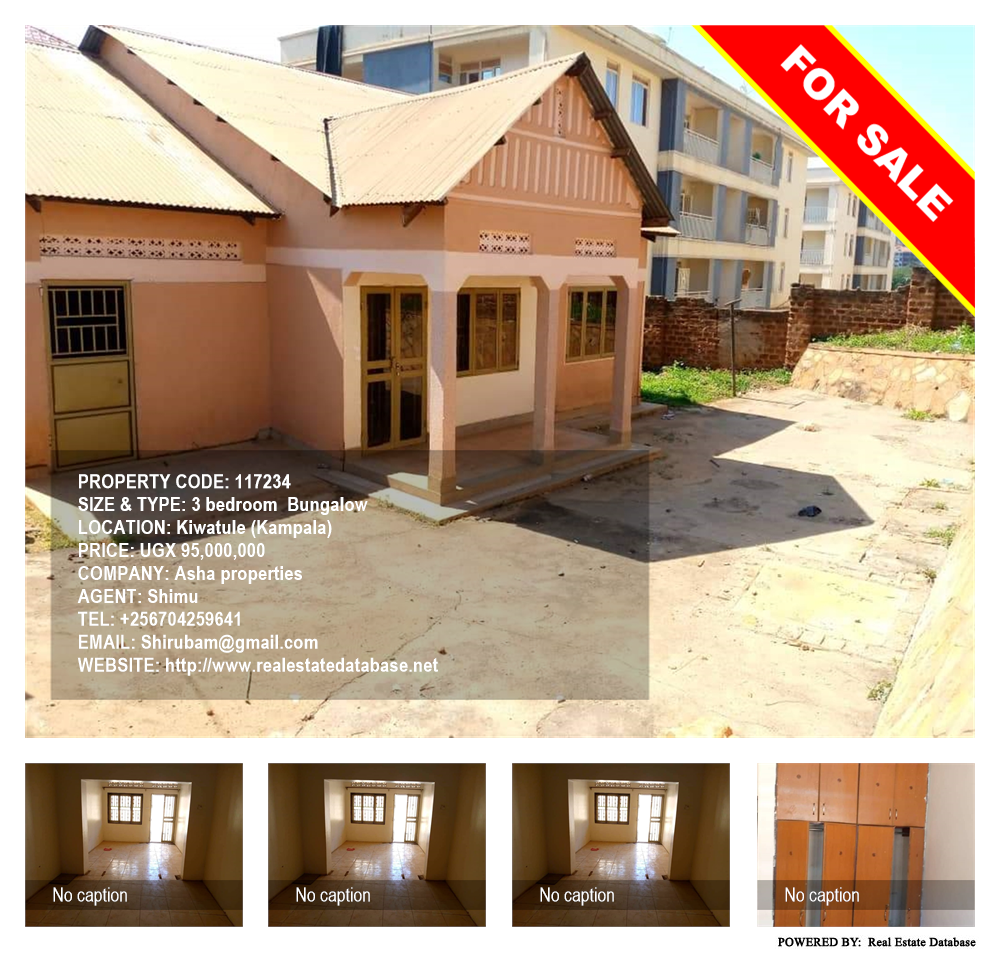 3 bedroom Bungalow  for sale in Kiwaatule Kampala Uganda, code: 117234