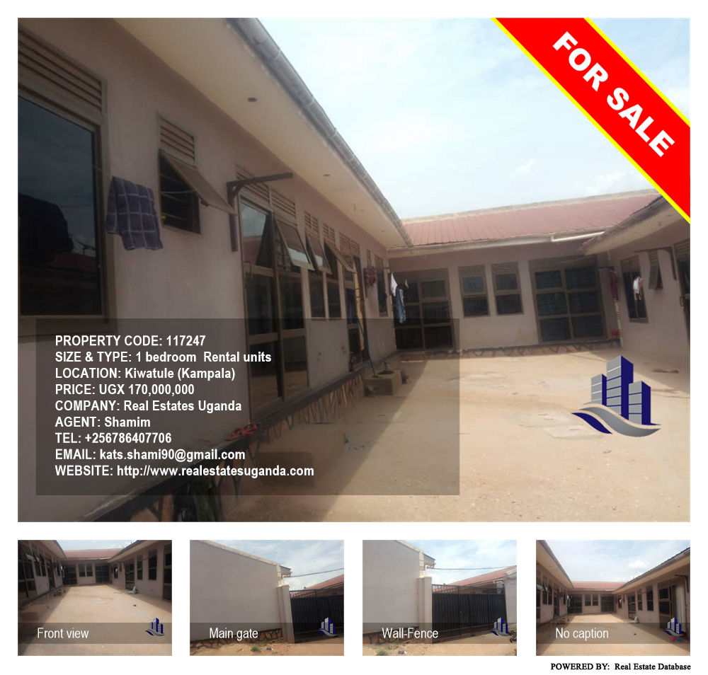 1 bedroom Rental units  for sale in Kiwaatule Kampala Uganda, code: 117247