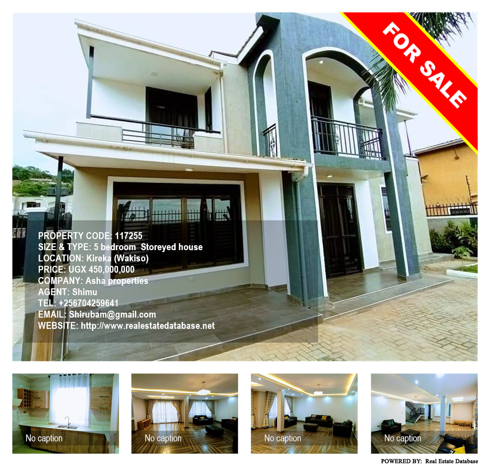 5 bedroom Storeyed house  for sale in Kireka Wakiso Uganda, code: 117255