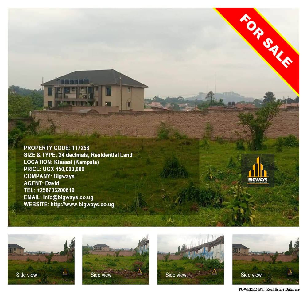 Residential Land  for sale in Kisaasi Kampala Uganda, code: 117258