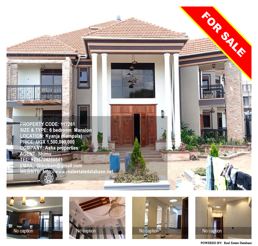 6 bedroom Mansion  for sale in Kyanja Kampala Uganda, code: 117261