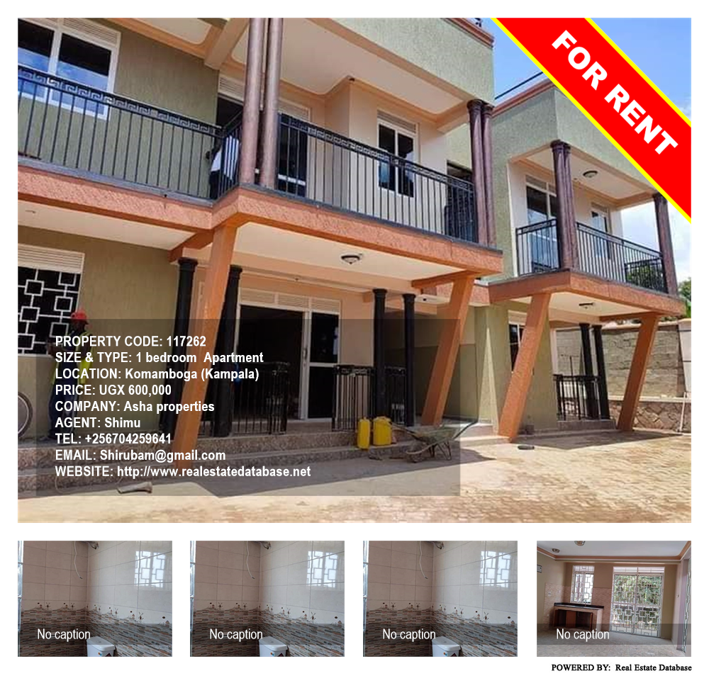 1 bedroom Apartment  for rent in Komamboga Kampala Uganda, code: 117262
