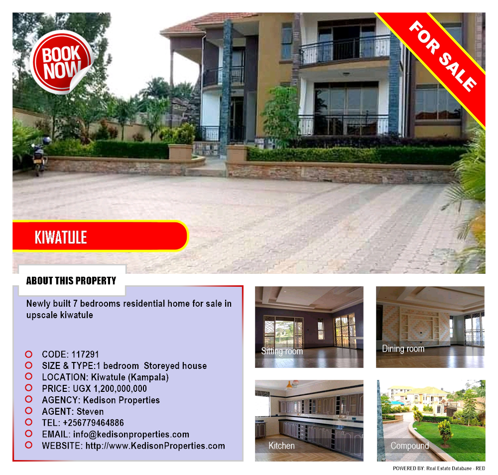1 bedroom Storeyed house  for sale in Kiwatule Kampala Uganda, code: 117291