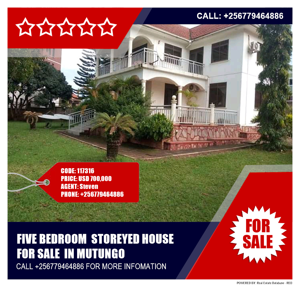 5 bedroom Storeyed house  for sale in Mutungo Kampala Uganda, code: 117316