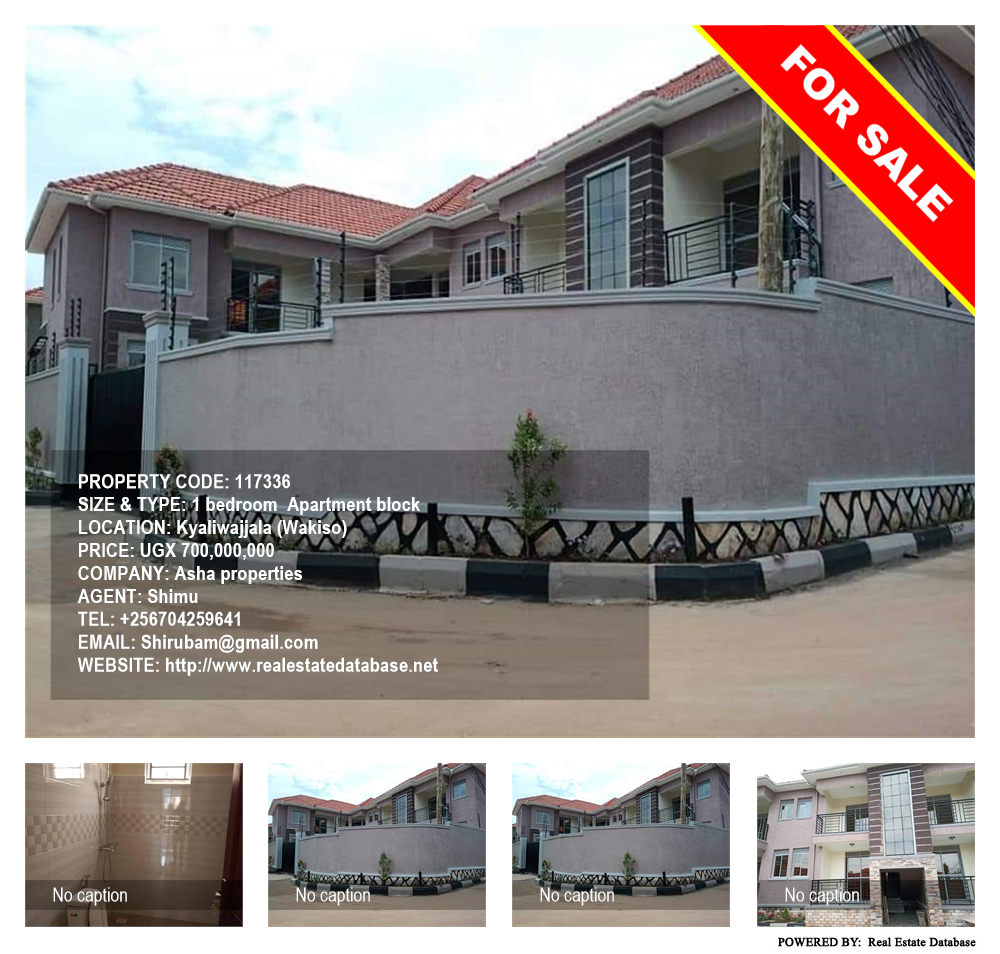1 bedroom Apartment block  for sale in Kyaliwajjala Wakiso Uganda, code: 117336