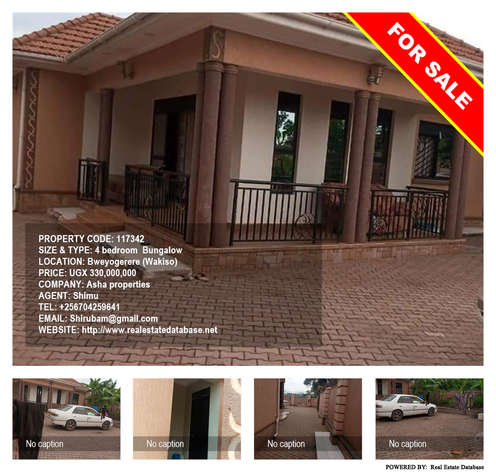 4 bedroom Bungalow  for sale in Bweyogerere Wakiso Uganda, code: 117342