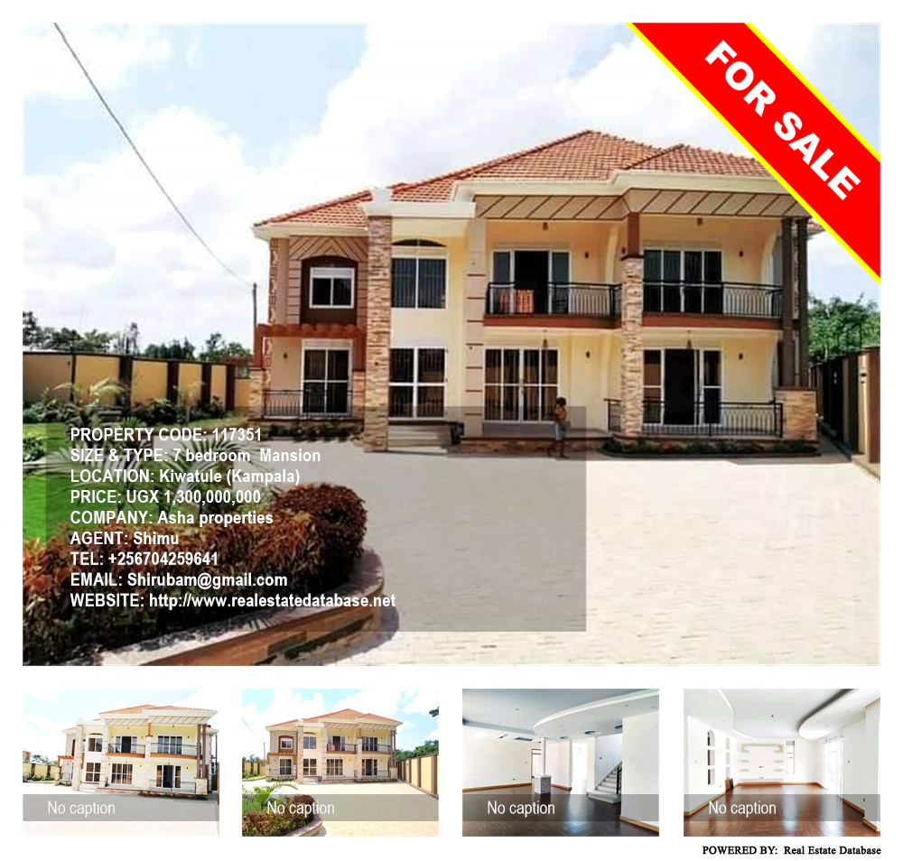 7 bedroom Mansion  for sale in Kiwaatule Kampala Uganda, code: 117351