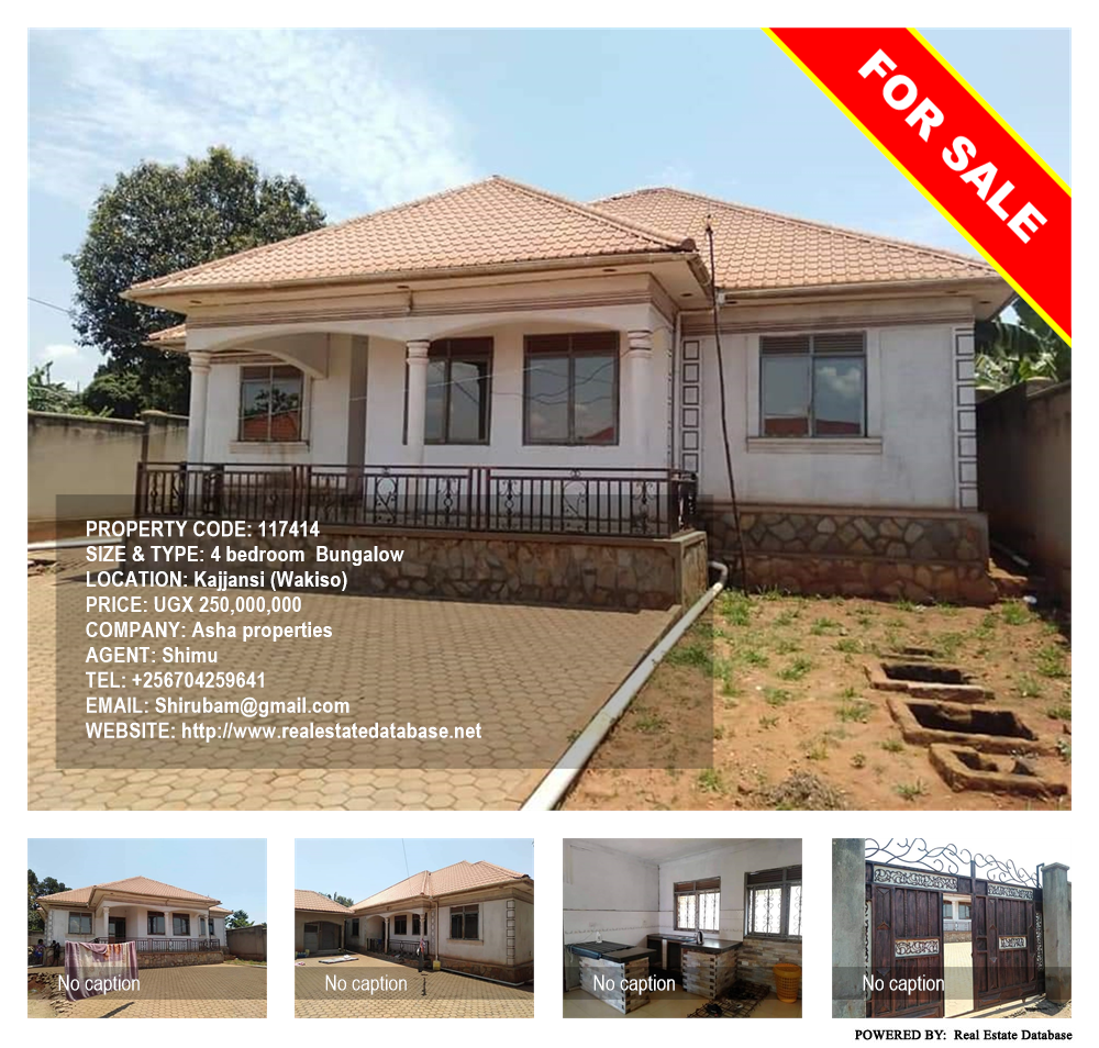4 bedroom Bungalow  for sale in Kajjansi Wakiso Uganda, code: 117414
