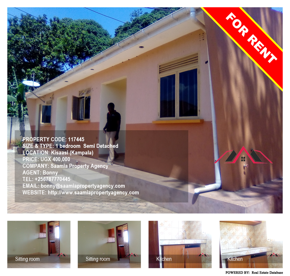 1 bedroom Semi Detached  for rent in Kisaasi Kampala Uganda, code: 117445