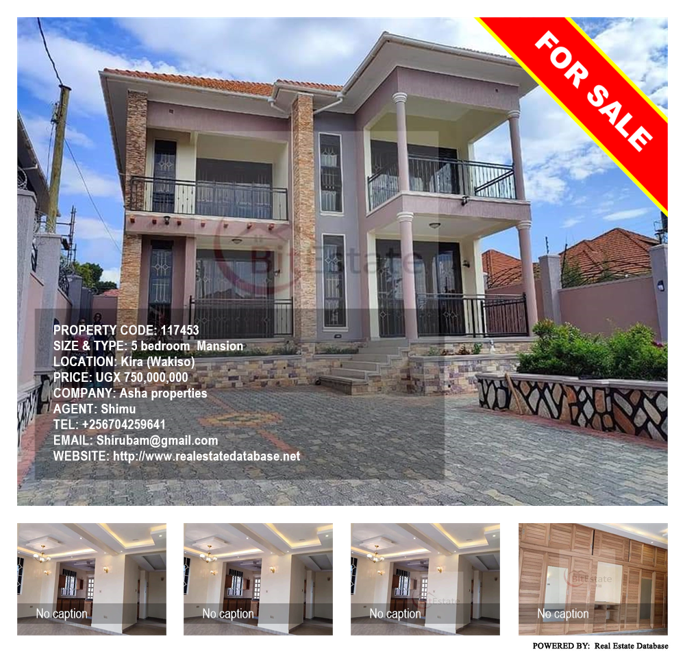 5 bedroom Mansion  for sale in Kira Wakiso Uganda, code: 117453