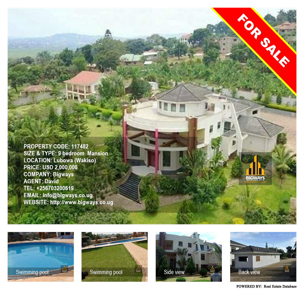 9 bedroom Mansion  for sale in Lubowa Wakiso Uganda, code: 117482