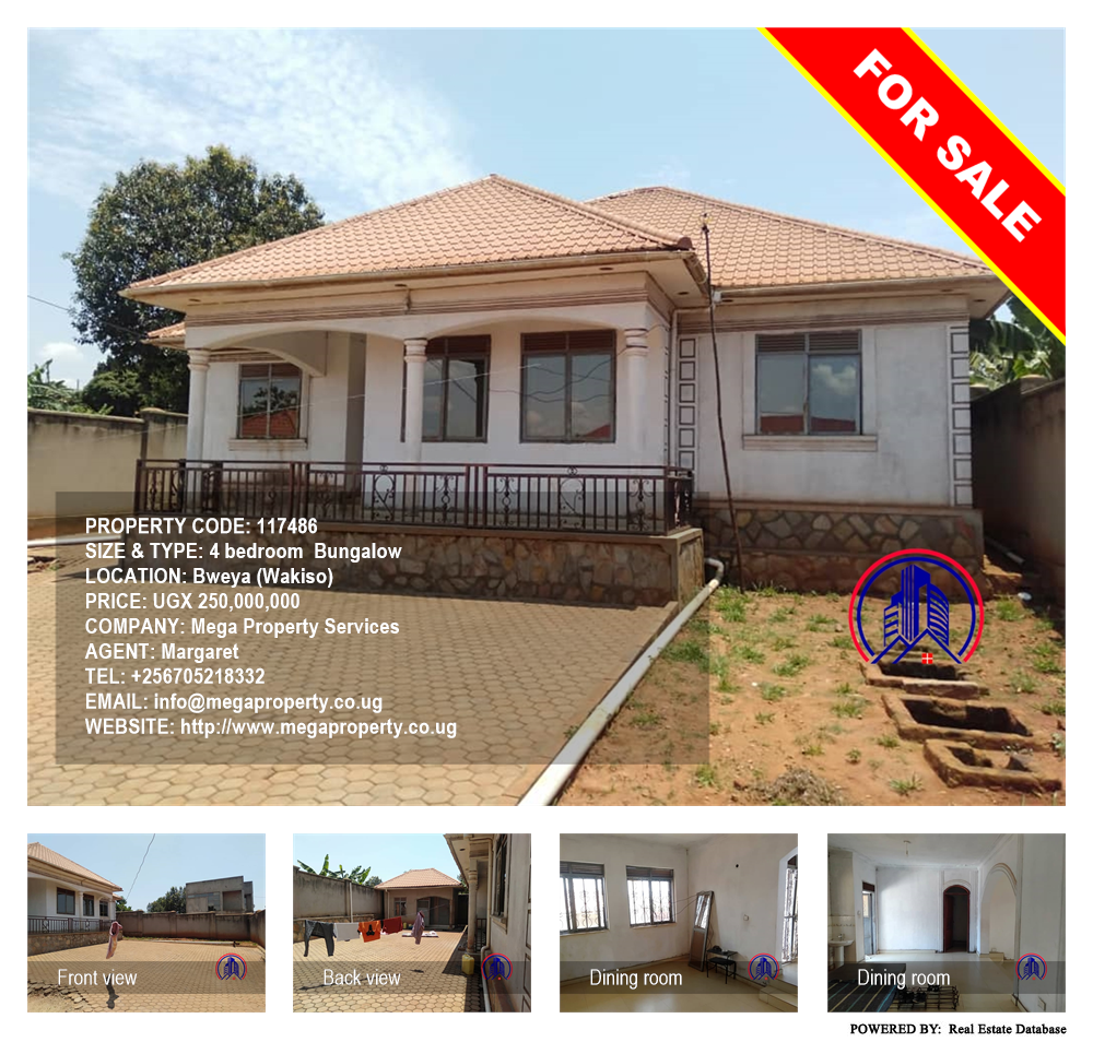 4 bedroom Bungalow  for sale in Bweya Wakiso Uganda, code: 117486