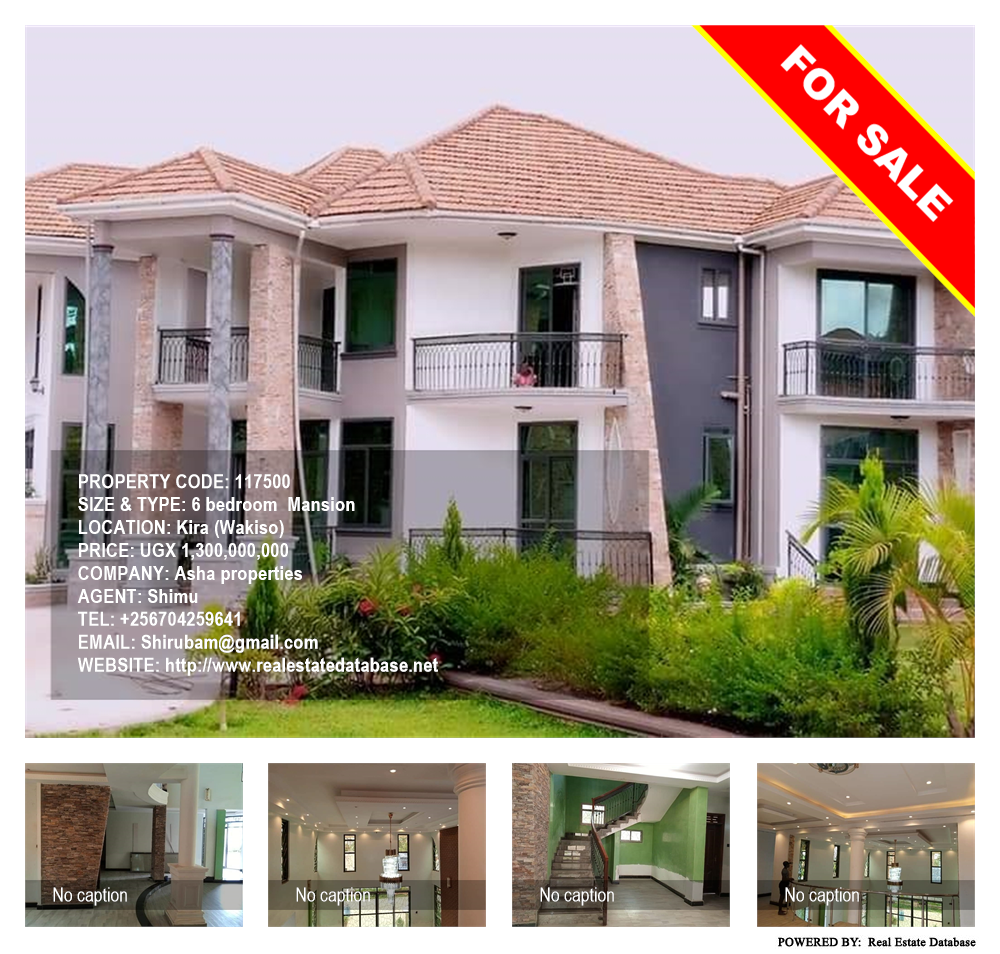 6 bedroom Mansion  for sale in Kira Wakiso Uganda, code: 117500