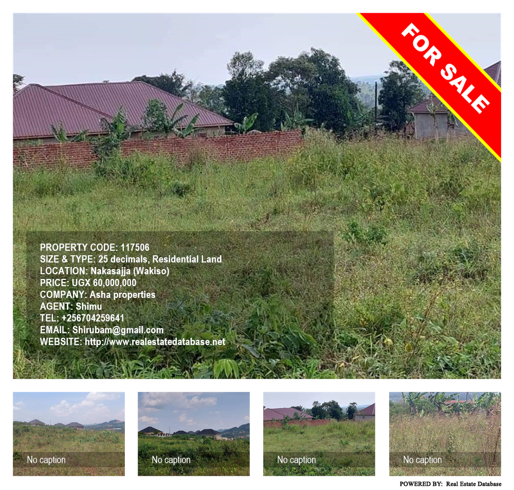 Residential Land  for sale in Nakassajja Wakiso Uganda, code: 117506